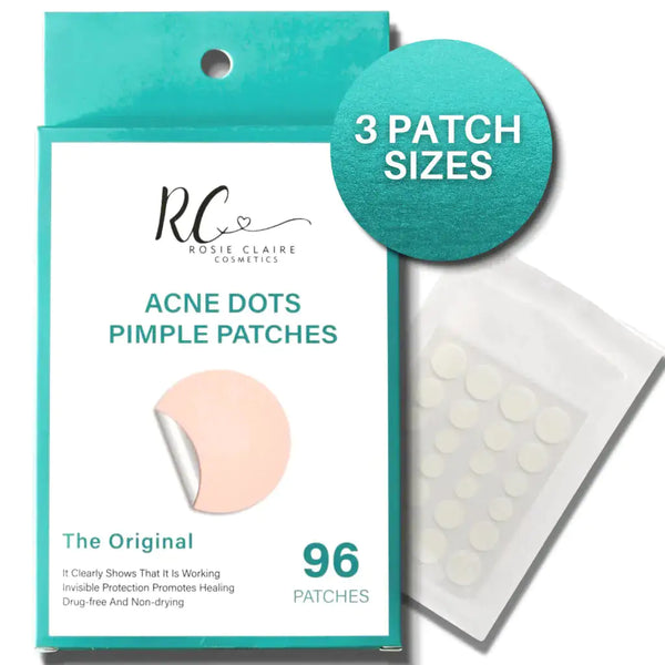 Hydrocolloid Acne Pimple Patches, 96 count, variety of sizes, fast healing.