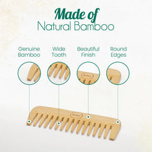 Aptisus All-Natural Bamboo Hair Comb – Eco-Friendly and Gentle on Hair