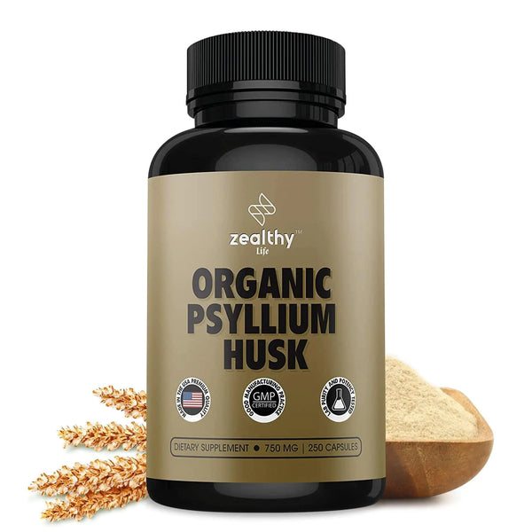 Psyllium Husk Capsules - Natural fiber supplement for digestive health.