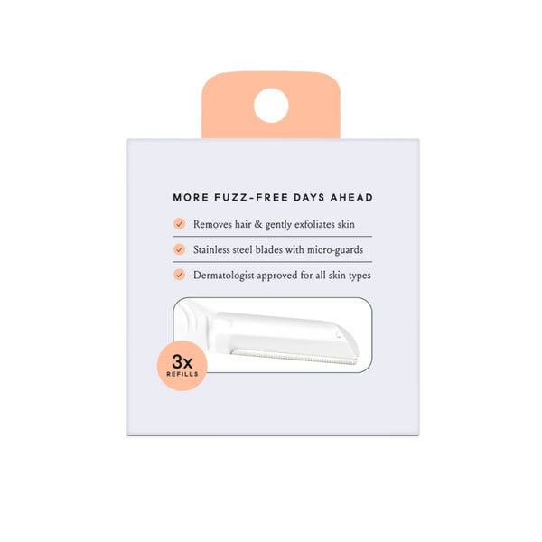 Billie Dermaplane Refill Blades, Nickel-free, Gently Exfoliates Skin, 3 Count.