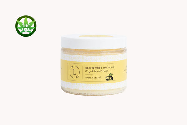 Aptisus Grapefruit Body Salt Scrub with CBD – Moisturizing and Fresh (THC-Free)