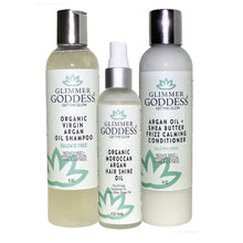 Aptisus Organic Argan Oil Trio – Shampoo, Conditioner & Hair Shine Spray - Aptisus