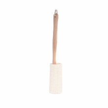 Natural Loofah Bath Brush with Long Handle, exfoliates and refreshes skin.